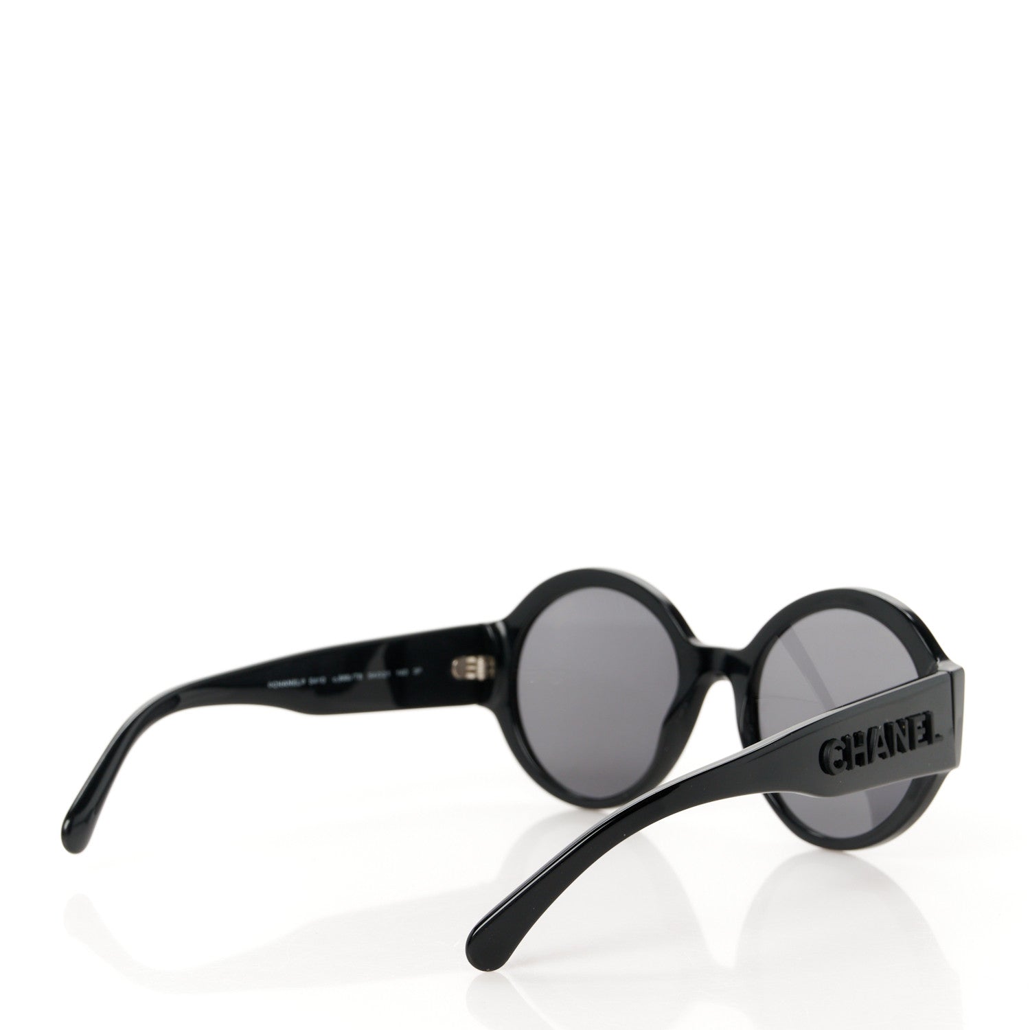 Chanel Acetate Polarized Round Sunglasses 5410 Black 4 of 8