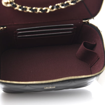 Chanel Lambskin Quilted Small Vanity Case With Chain Black 5 of 11
