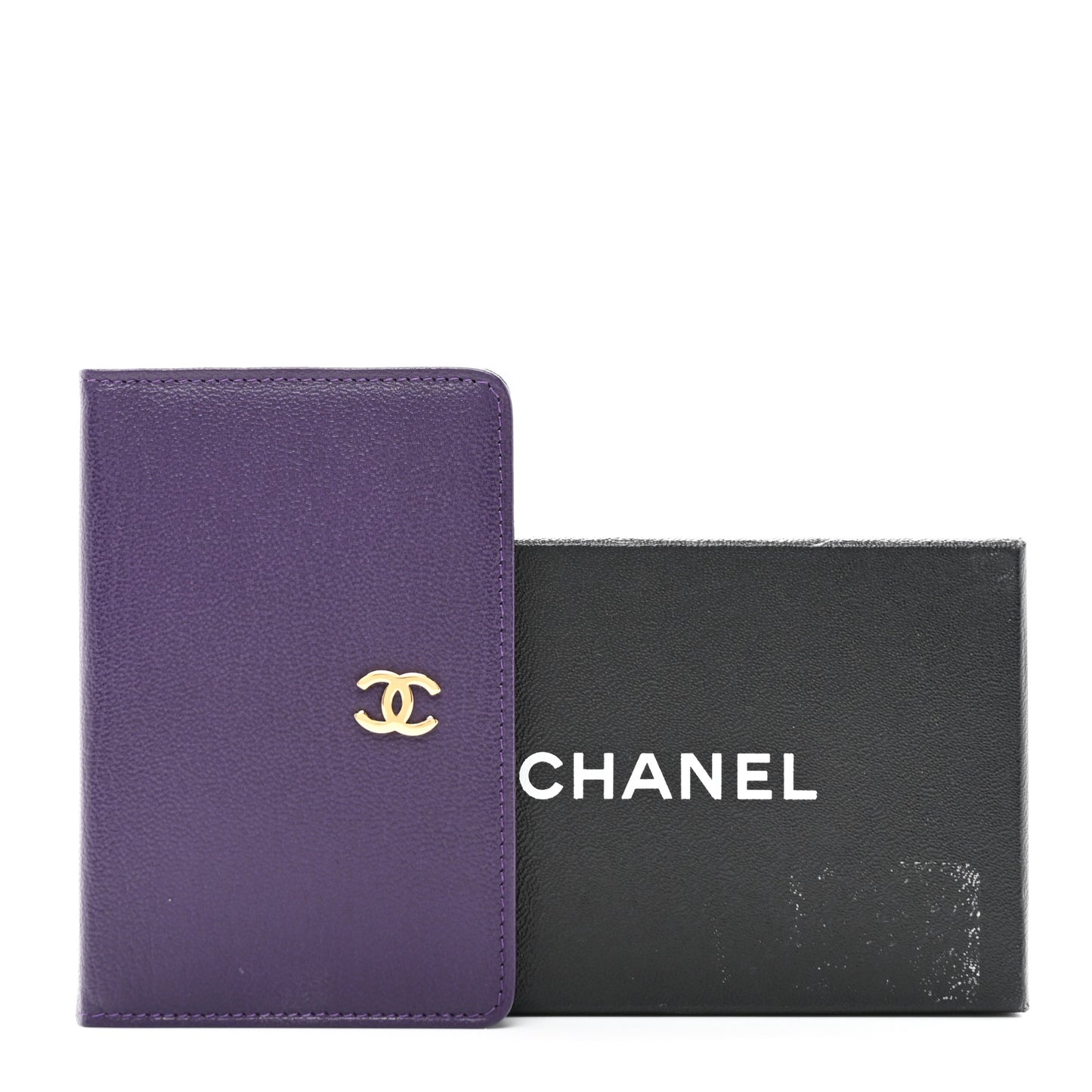 Goatskin Card Holder Wallet Purple