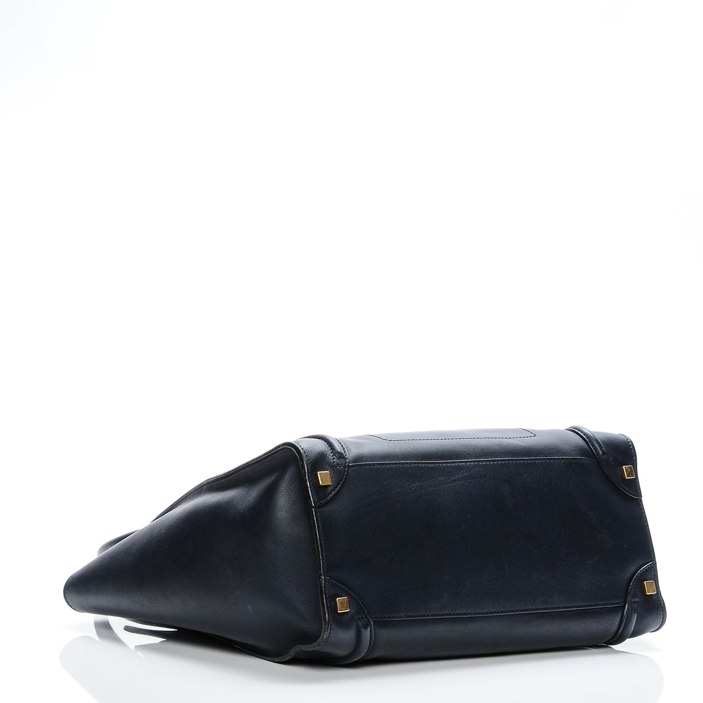 Smooth Calfskin Shoulder Luggage Navy