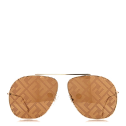 Fendi Metal Fendi Forever Aviator Sunglasses FF0407/G/S Gold 2 of 6