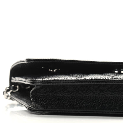 Chanel Caviar Quilted Wallet On Chain WOC Black 9 of 10