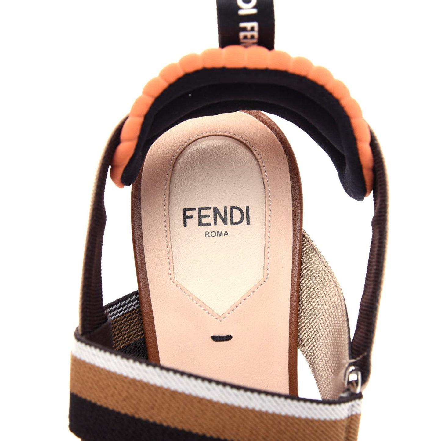PVC Vitello FF Colibri 55mm Slingback Pumps 39 Transparent Aranciata Cuoio Avana