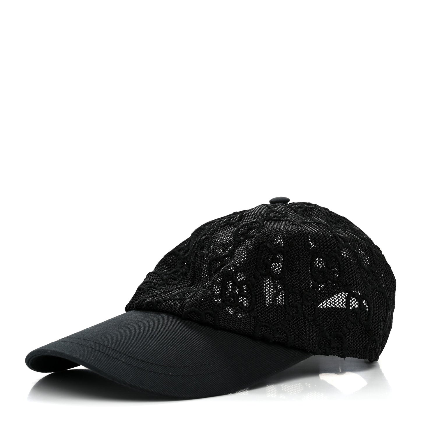Mesh GG Monogram Shivali Baseball Hat M Black