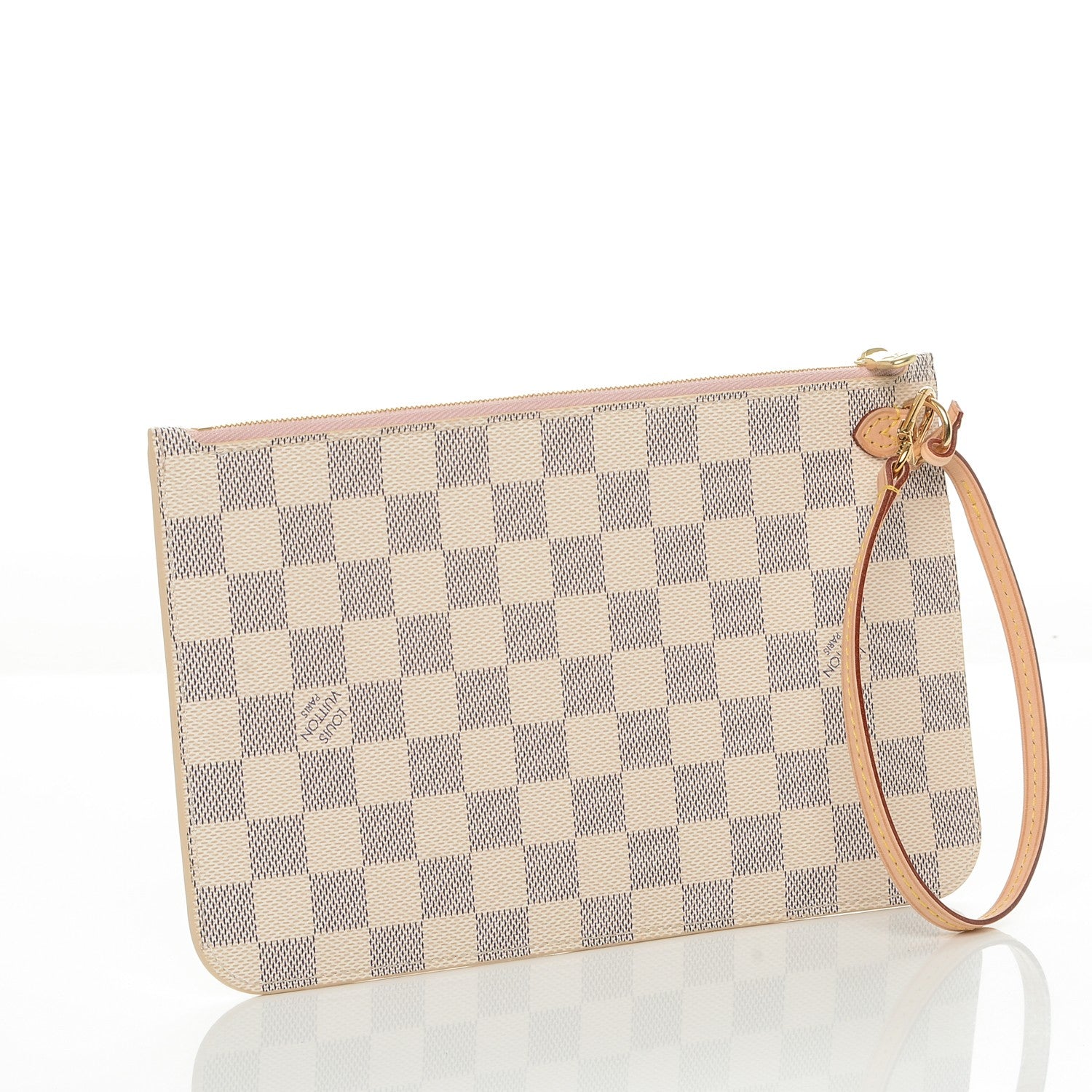 Louis Vuitton Damier Azur Neverfull MM GM Pochette Rose Ballerine 3 of 7