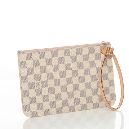 Louis Vuitton Damier Azur Neverfull MM GM Pochette Rose Ballerine 3 of 7