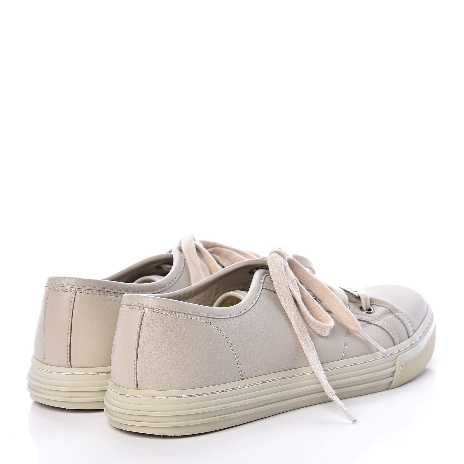 Gucci Calfskin Miro Soft Mens Lace Up Sneakers 5.5 Mystic White 4 of 12