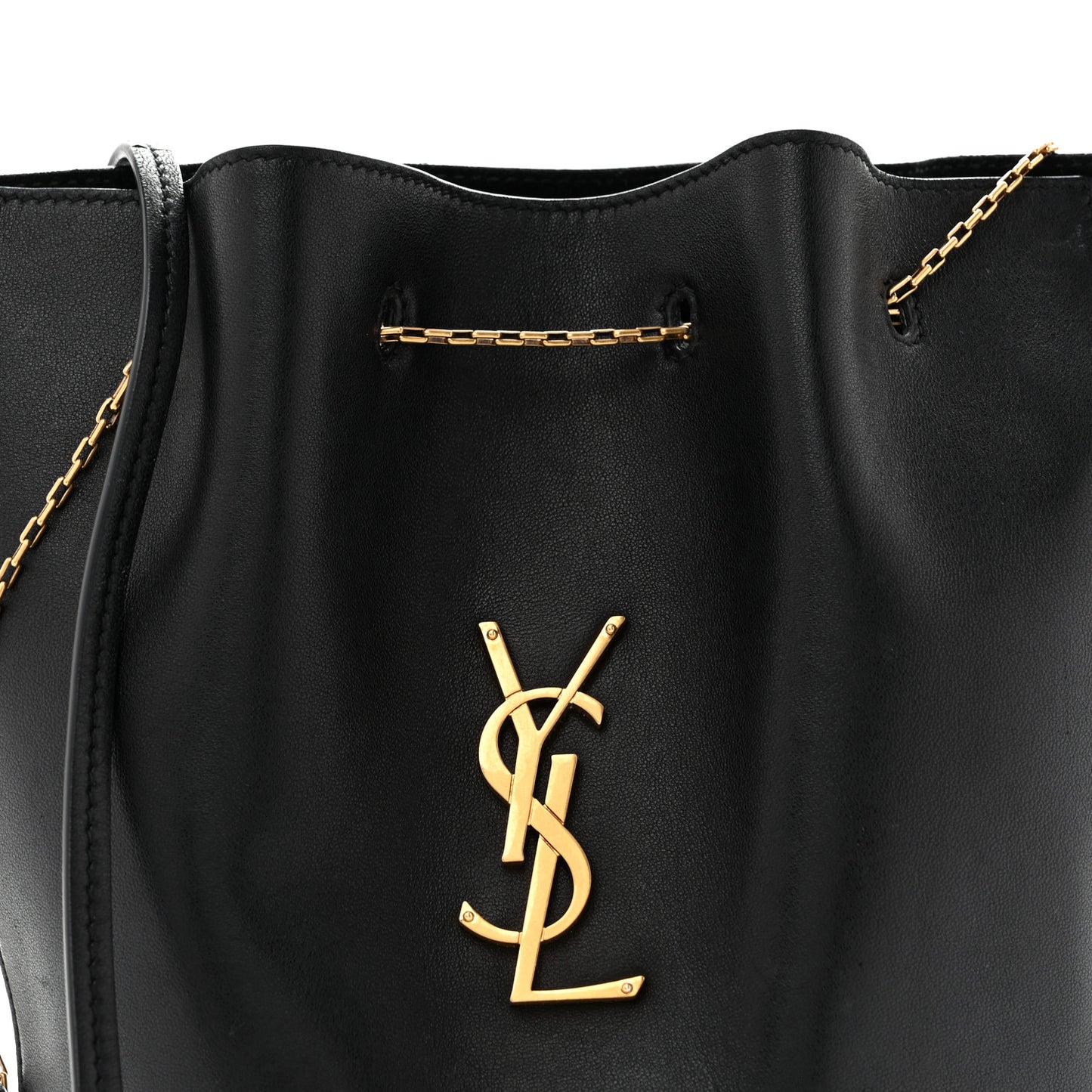 Lambskin Pochon Shoulder Bag Black