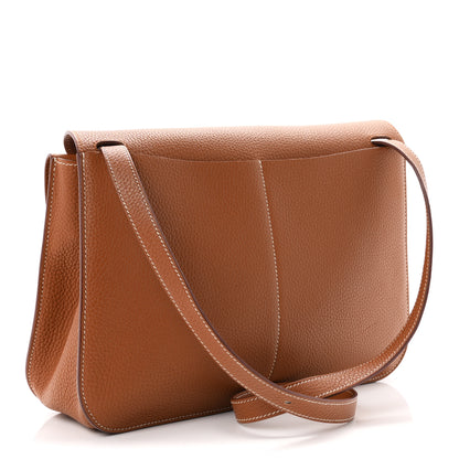 Hermes Taurillon Clemence Halzan 31 Gold 3 of 10