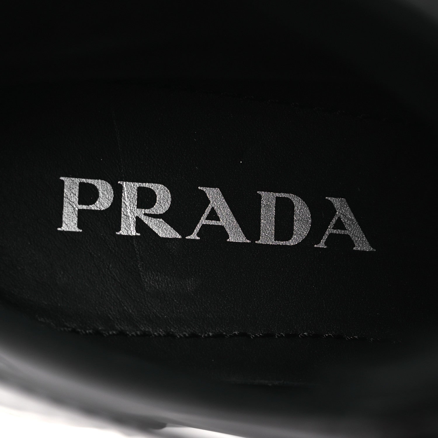 Prada Spazzolato Rois Nylon Metal Triangle Logo Monolith Pouch Pocket 55mm Boots 38 Black 8 of 11