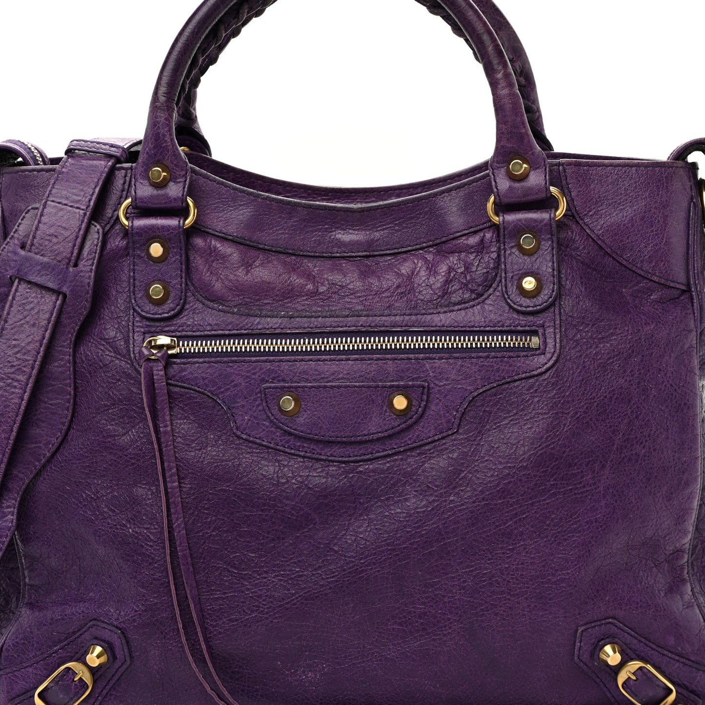 Agneau Classic Gold Hardware Velo Dark Violet