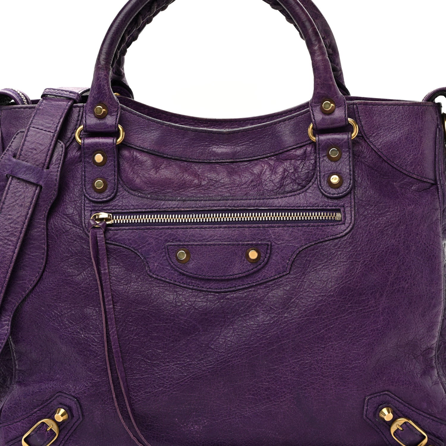Balenciaga Agneau Classic Gold Hardware Velo Dark Violet 9 of 15