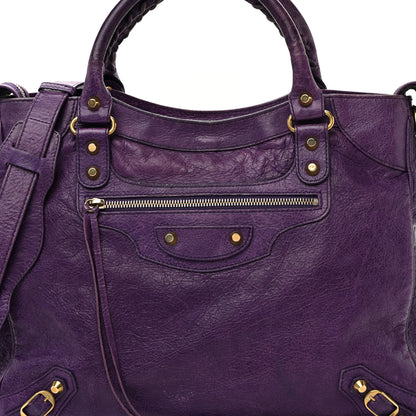 Balenciaga Agneau Classic Gold Hardware Velo Dark Violet 9 of 15
