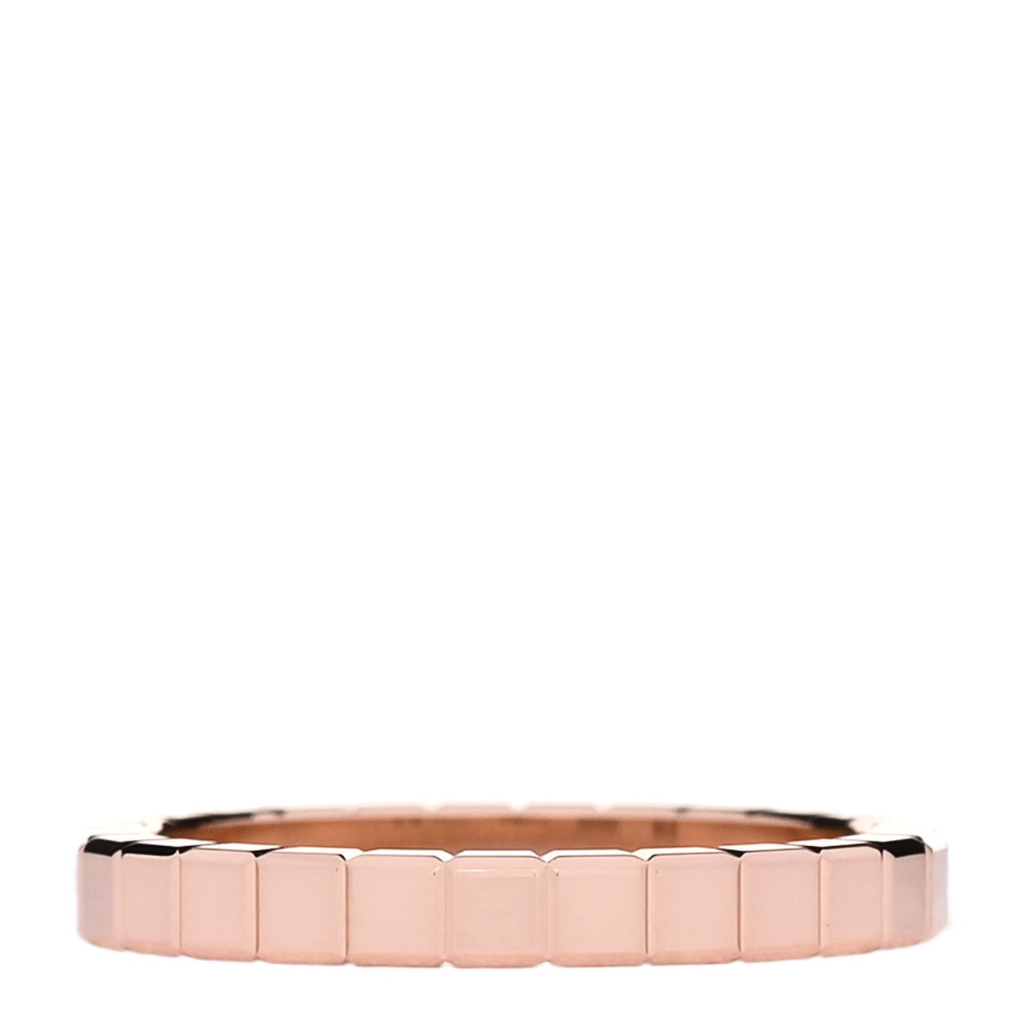 18K Rose Gold Diamond Ice Cube Band Ring 51 5.75