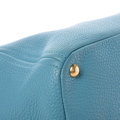 Prada Vitello Daino Side Pocket Shoulder Bag Marine 16 of 19