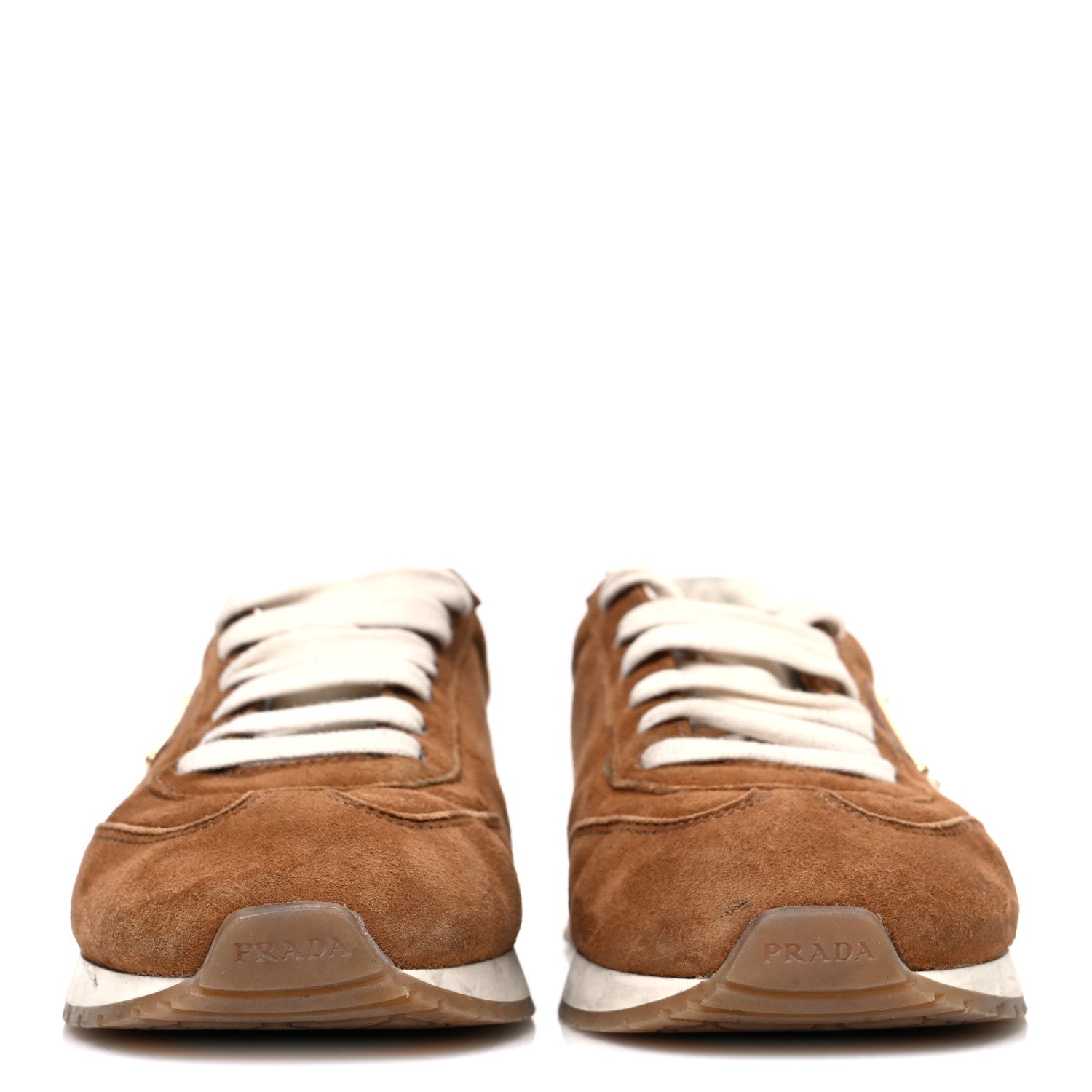 Prada Suede Logo Womens Low Top Sneakers 36.5 Cocoa Brown 3 of 10