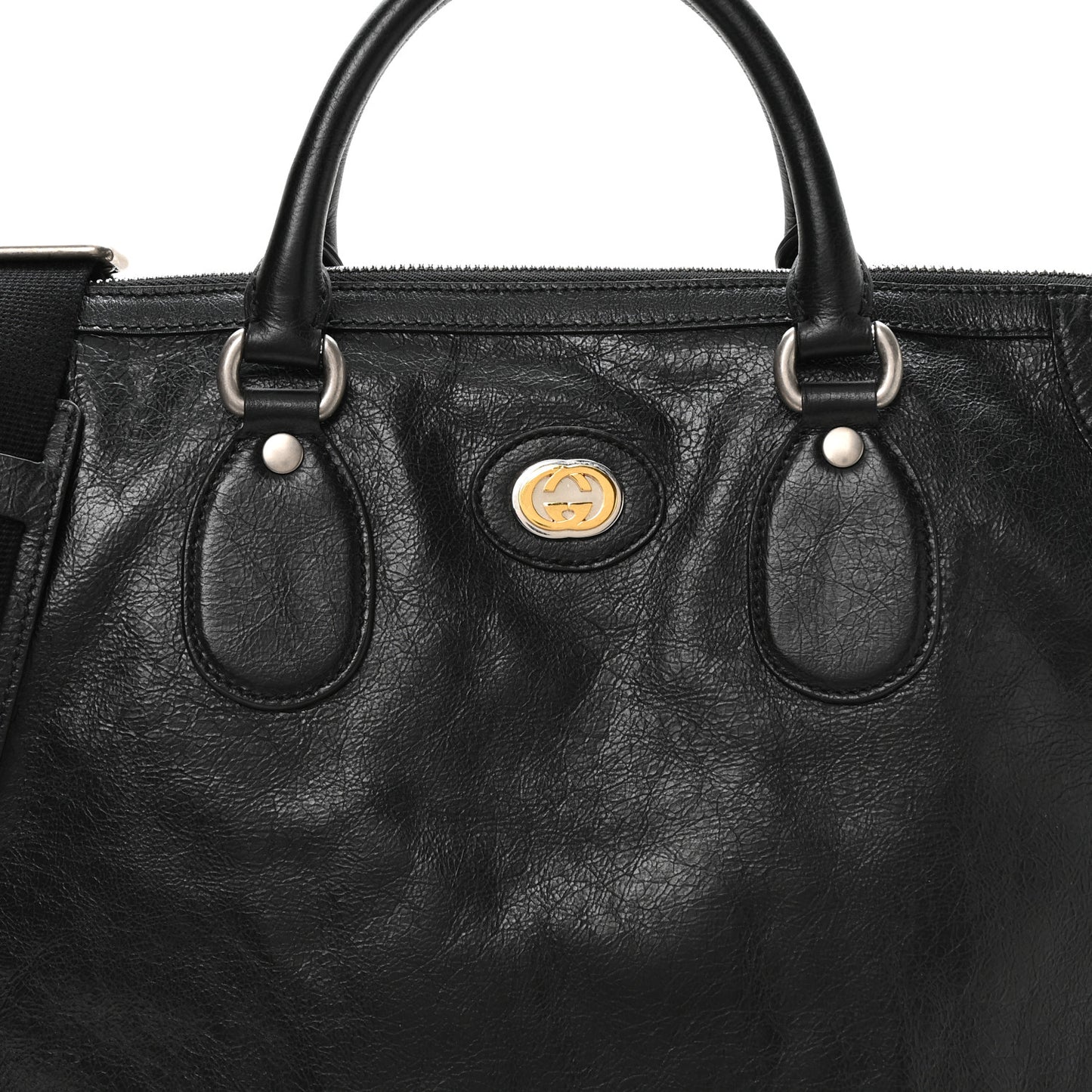 Fluffy Calfskin Morpheus Weekender Duffle Black