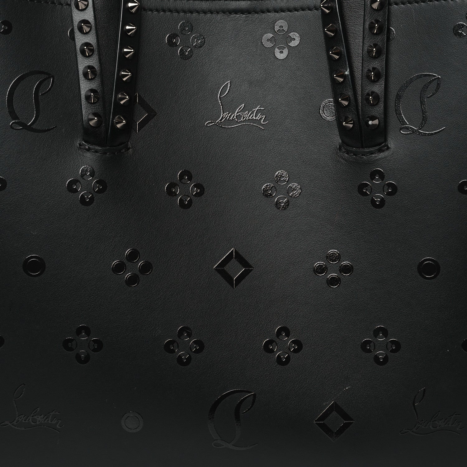Christian Louboutin Calfskin Loubinthesky East West Cabata Tote Black 9 of 12