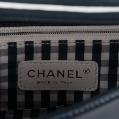 Chanel Vinyl Small Lipstick Flap Bag Navy Blue 6 of 7