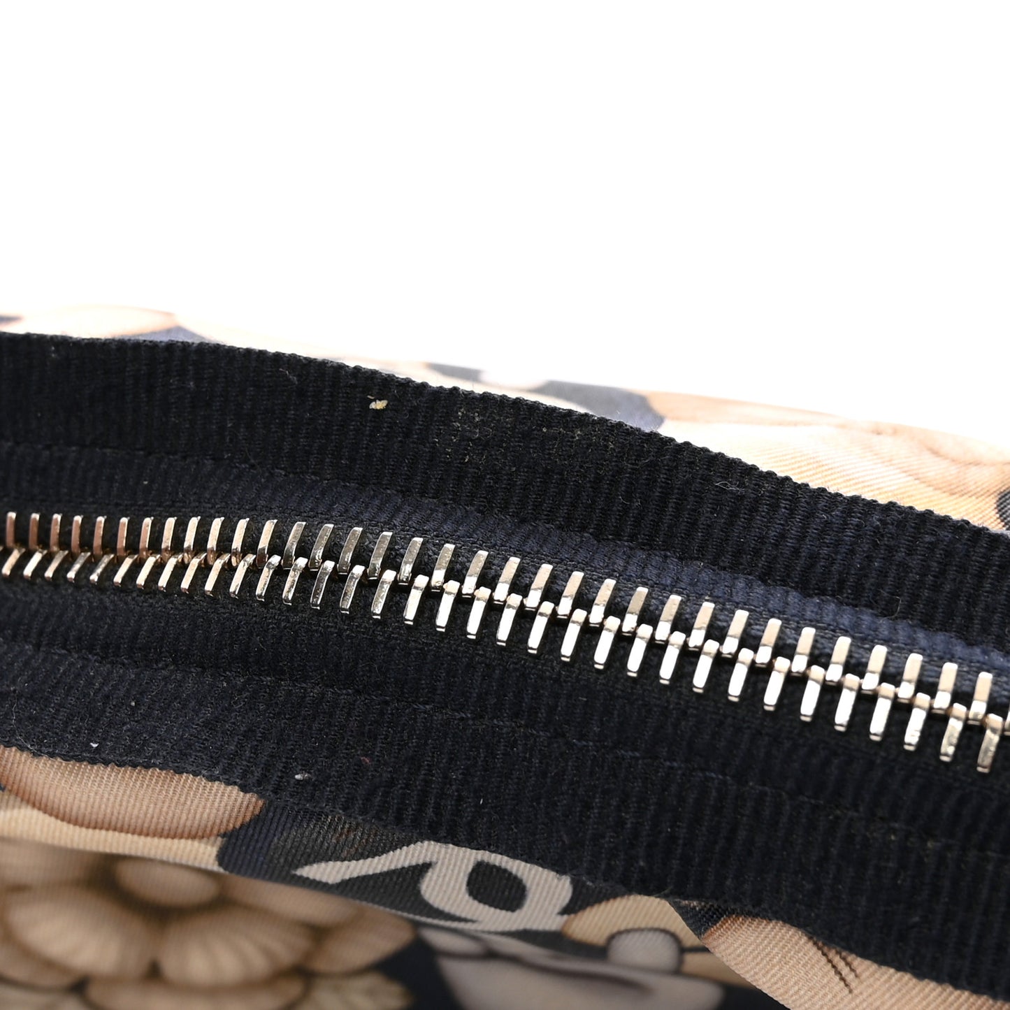 Nylon Cat Emoticon Cosmetic Pouch Navy