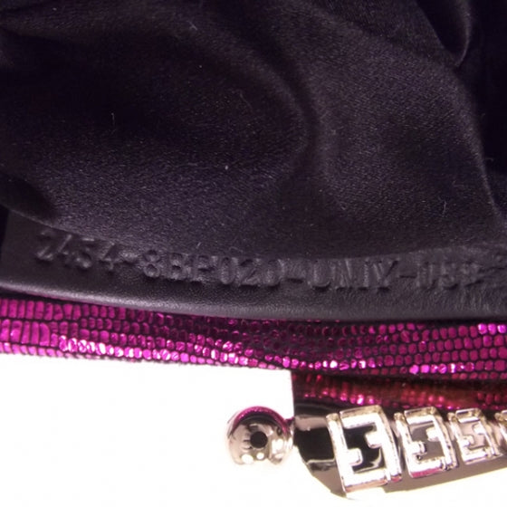 Satin Ruffled Borderline Clutch