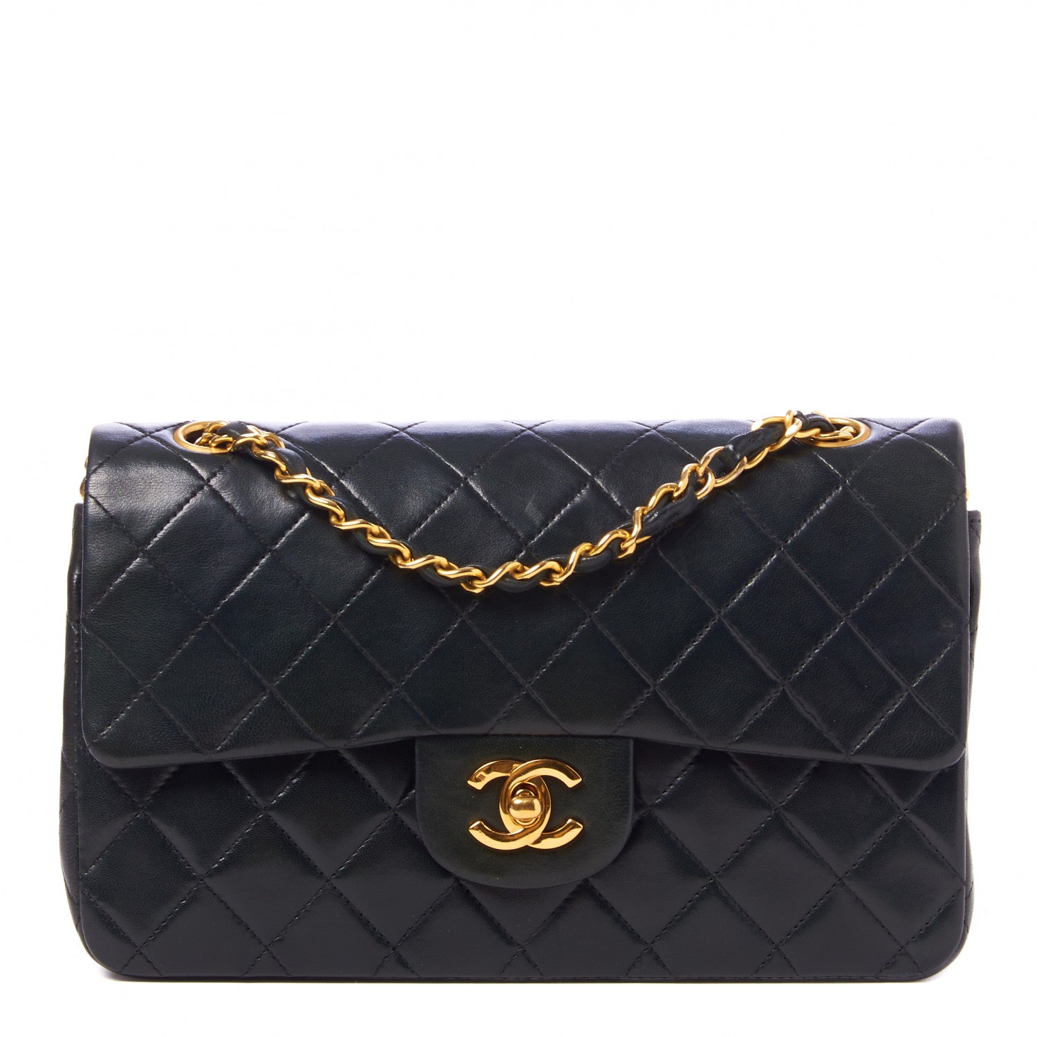 Chanel Lambskin Quilted Small Double Flap Black 1 of 9