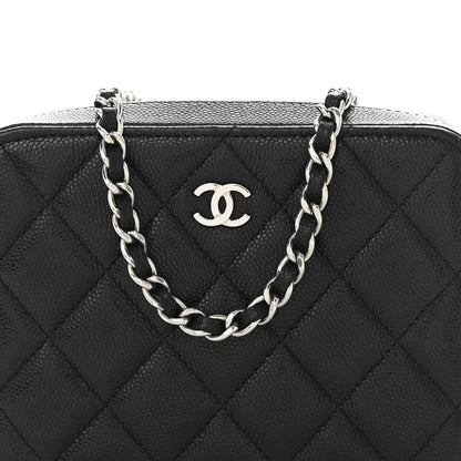 Chanel Caviar Quilted CC Vanity Case With Chain Black 8 of 10