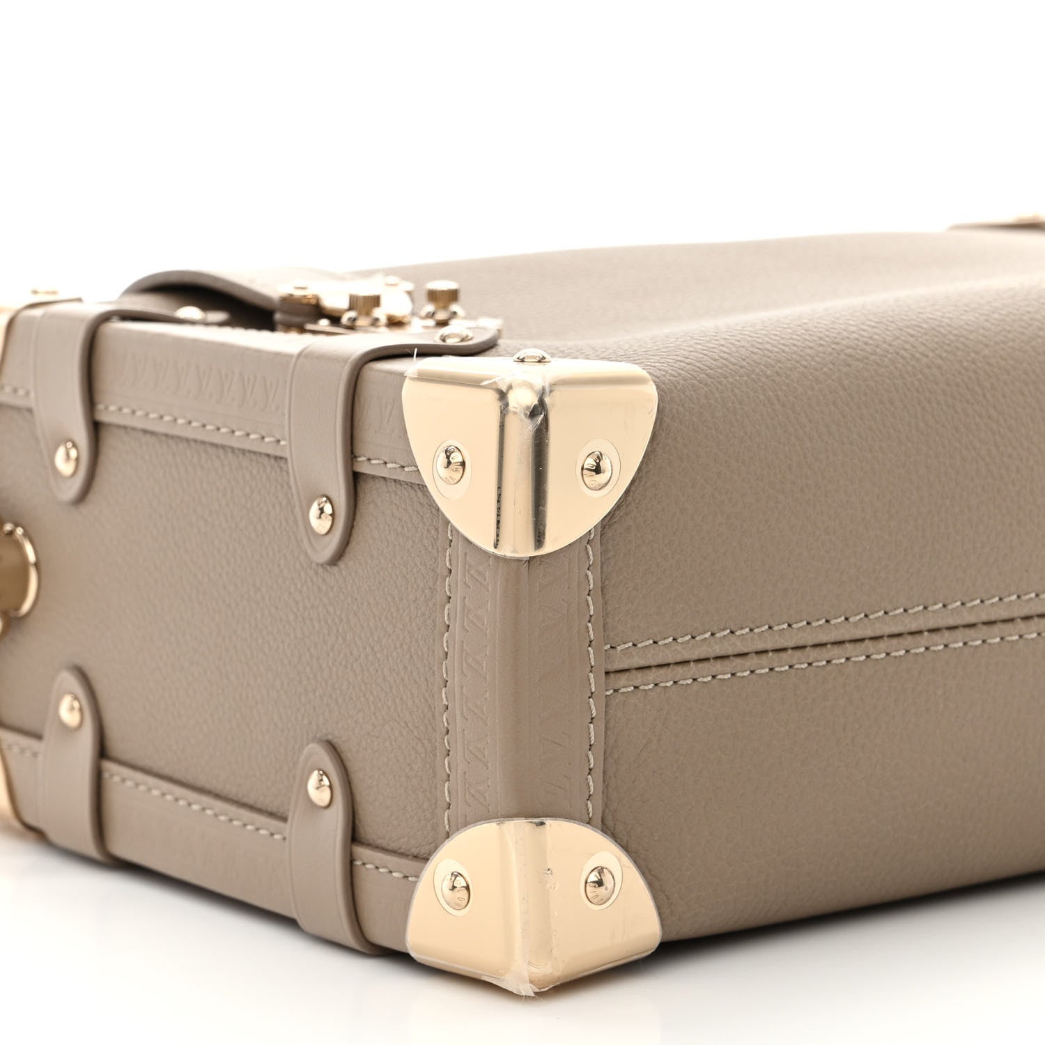 Louis Vuitton Calfskin Side Trunk MM Taupe 8 of 10