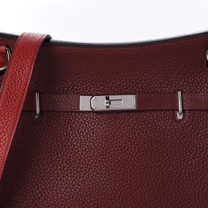Hermes Taurillon Clemence Bi-Color Jypsiere 28 Rouge H Rouge Casaque 10 of 10