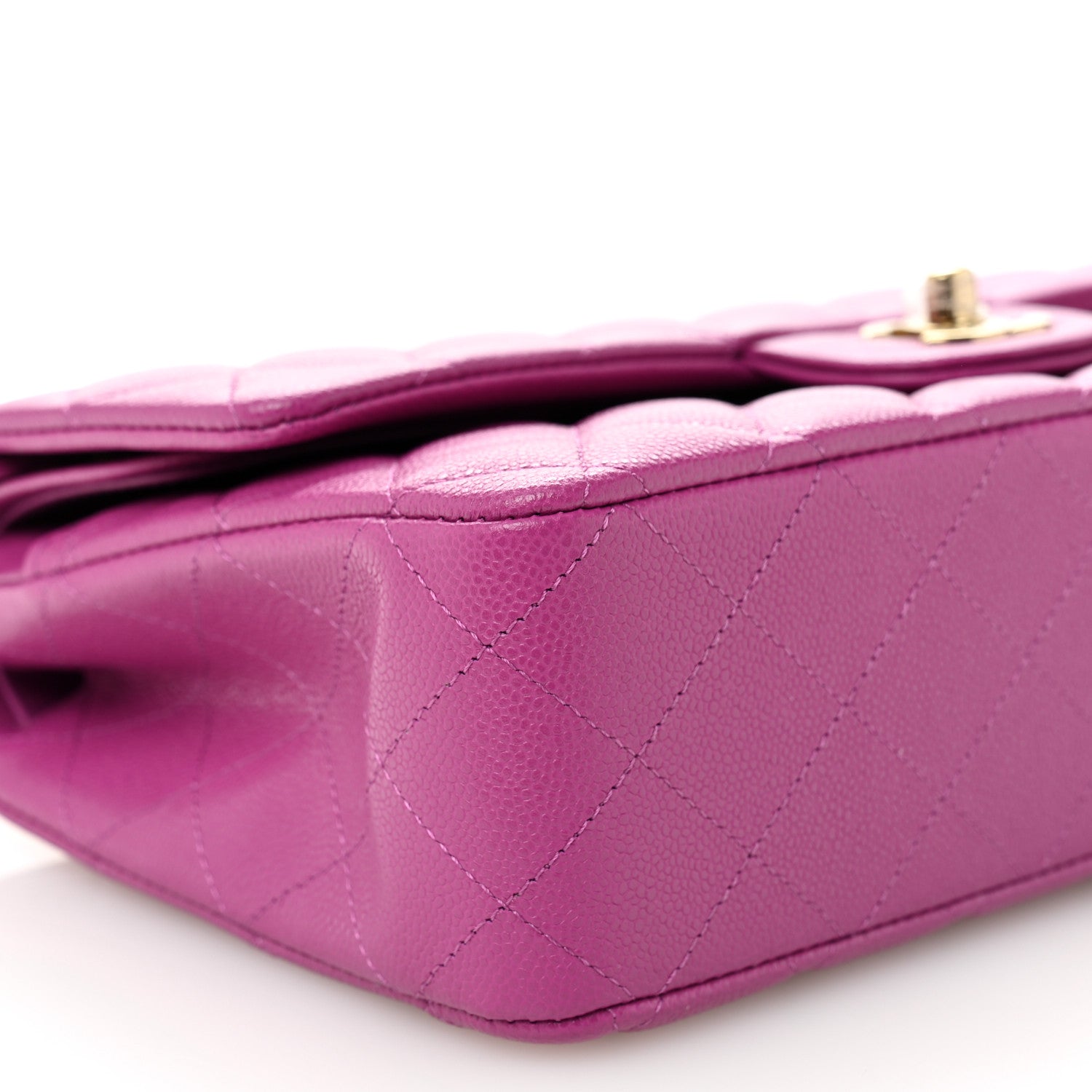 Chanel Caviar Quilted Medium Double Flap Purple 9 of 11