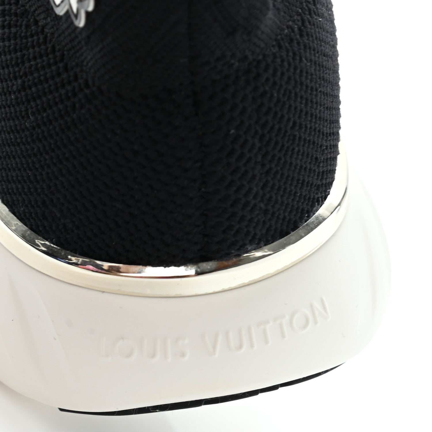Louis Vuitton Stretch Fabric LV Black Heart Sock Sneaker 37.5 Black 10 of 10