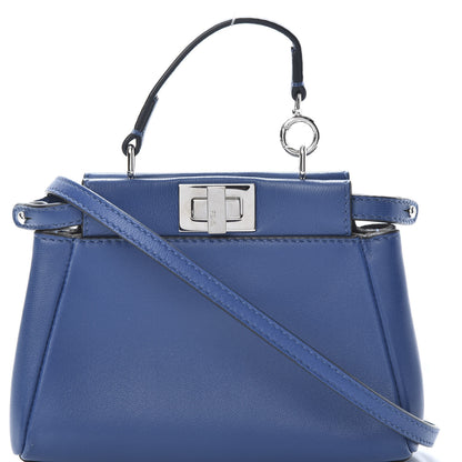Fendi Shiny Nappa Micro Peekaboo Iconic Satchel Iris 9 of 11