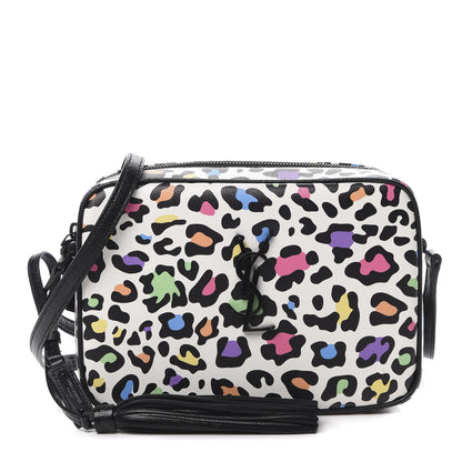 Saint Laurent Grain De Poudre Medium Classic Monogram Multicolor Leopard Print Camera Bag Black 1 of 11