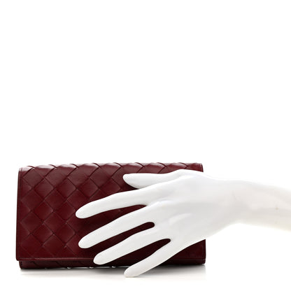 Bottega Veneta Nappa Intrecciato Flap Wallet Bordeaux 2 of 10