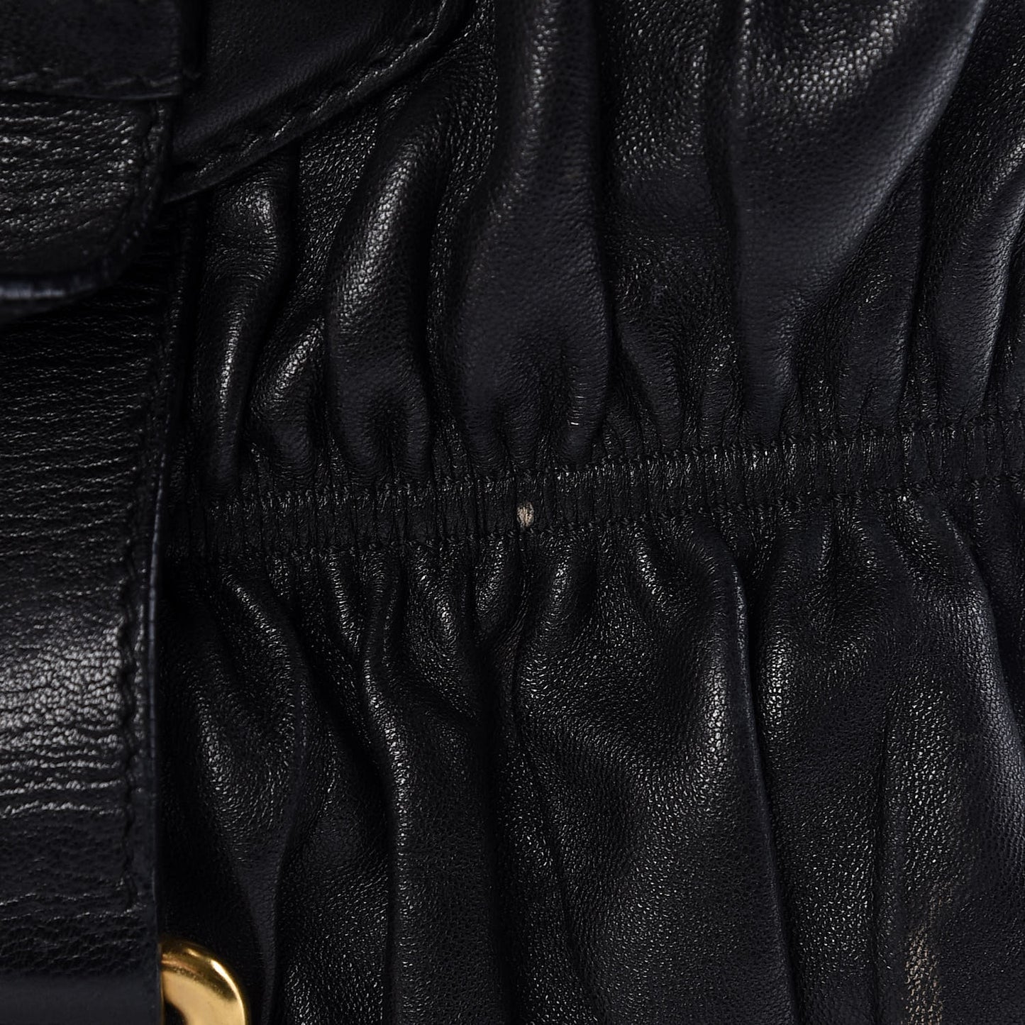 Nappa Gaufre Dome Satchel Black