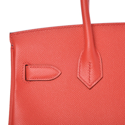 Hermes Epsom Horseshoe Birkin 30 Rose Jaipur Bleu Electrique 8 of 33