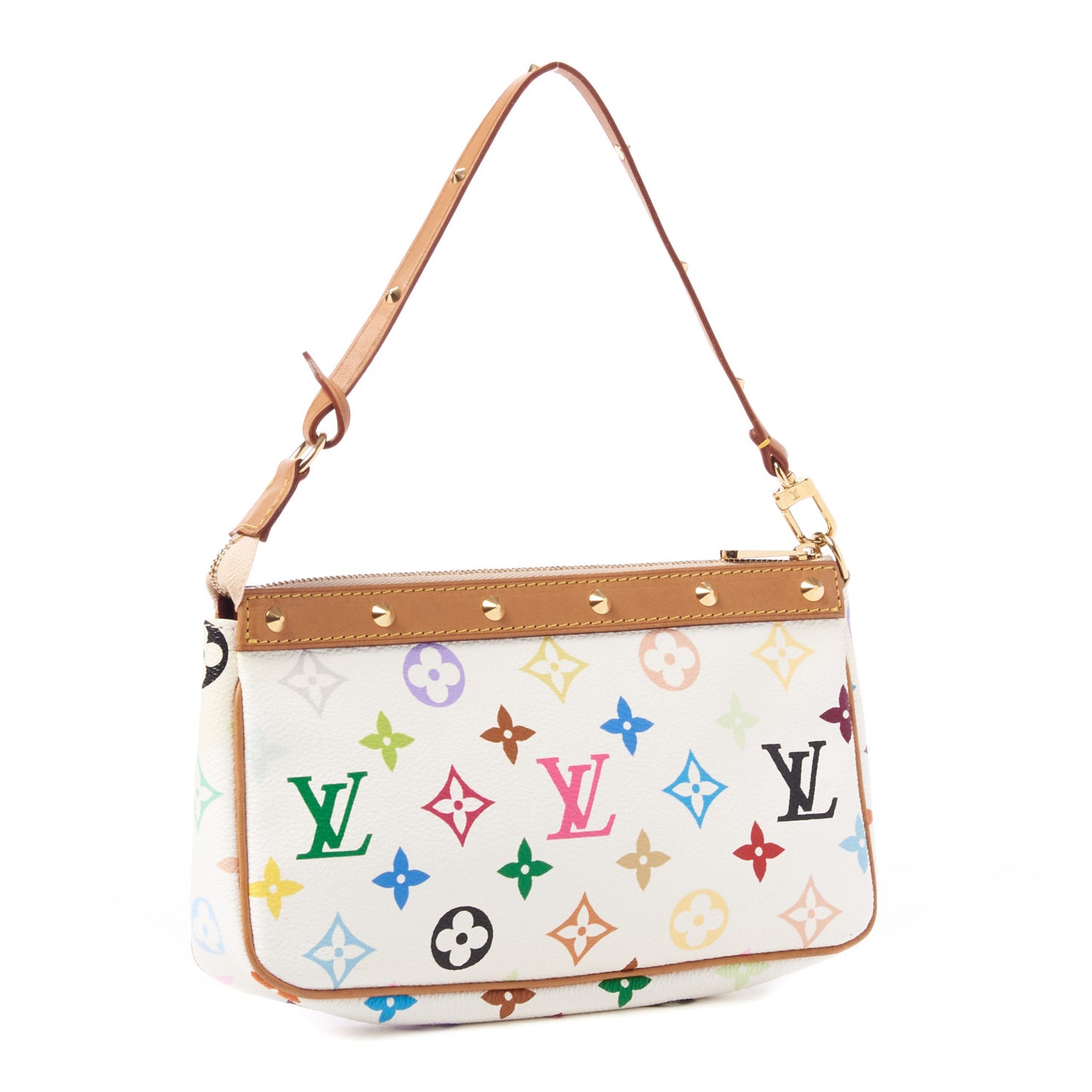 Monogram Multicolor Pochette Accessories White