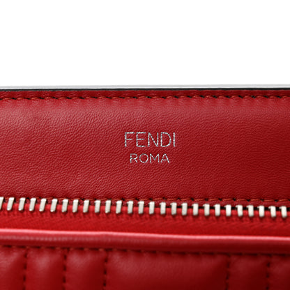 Fendi Shiny Nappa Trapuntata Small DotCom Click Chain Satchel Rojo 8 of 11