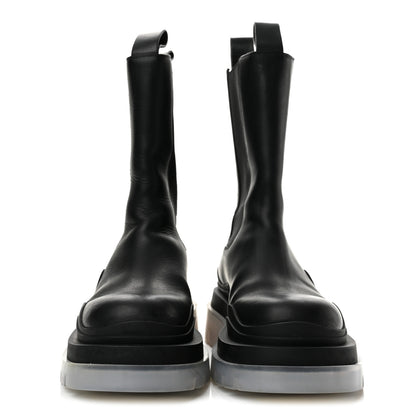Bottega Veneta Calfskin The Tire Chelsea Boots 36 Black Transparent 3 of 9