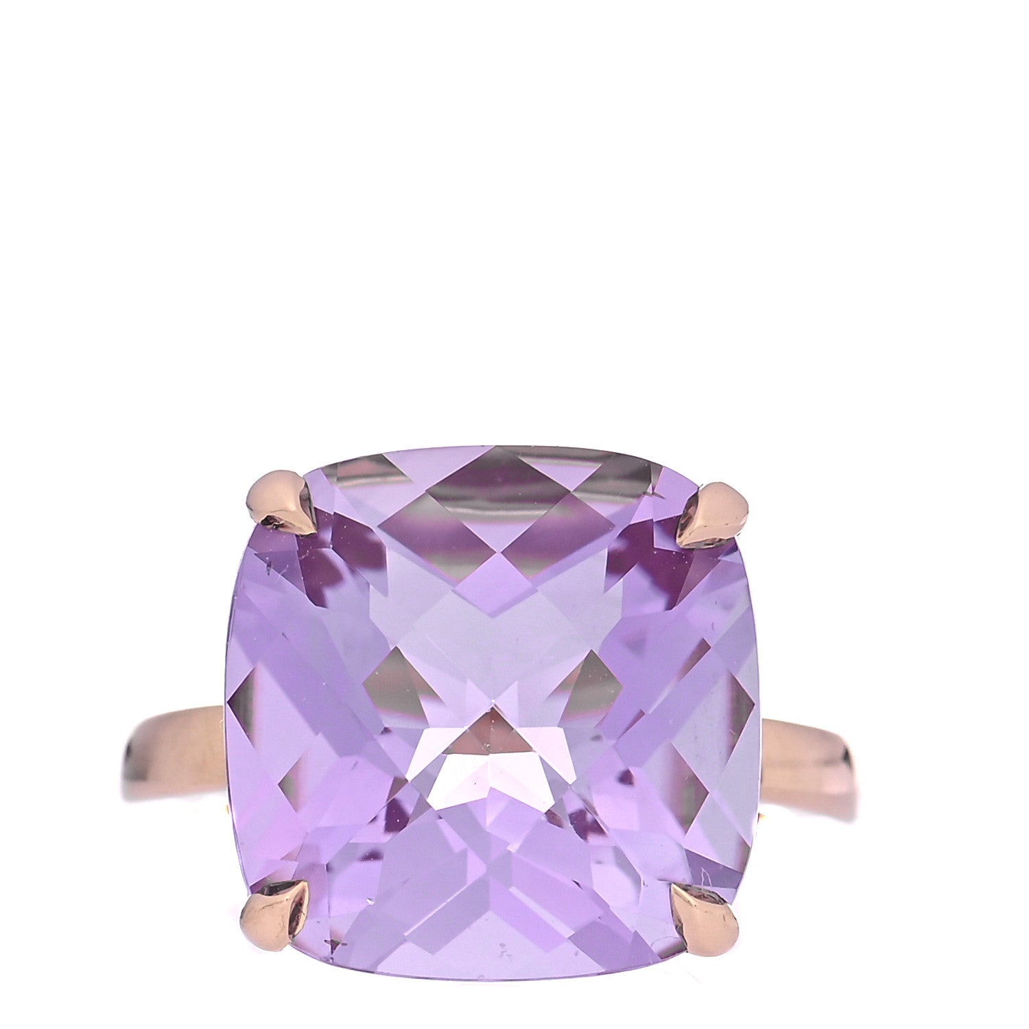 Tiffany 18K Rose Gold Amethyst Sparklers Cocktail Ring 52 6 1 of 8