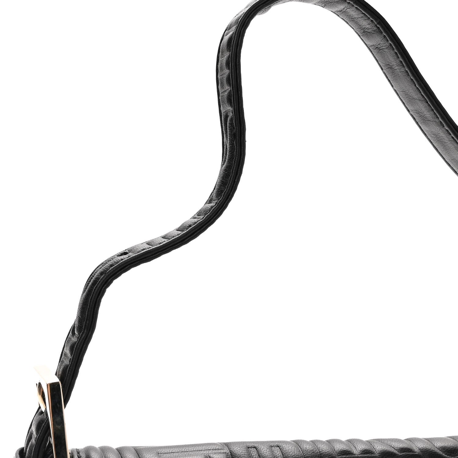 Fendi Nappa Logo Embossed Baguette Black 10 of 10