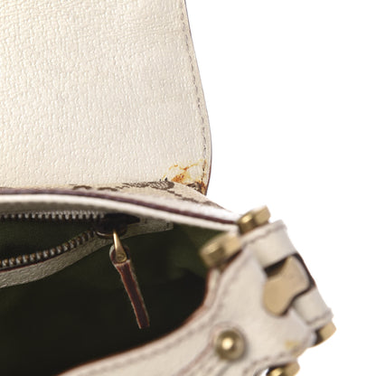 Gucci Monogram Studded Pelham Runway Flap Bag White 7 of 11