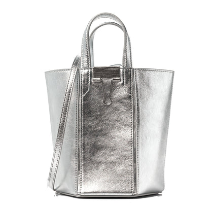 Off-White Laminated Calfskin Allen Bucket Bag Silver 1 of 8