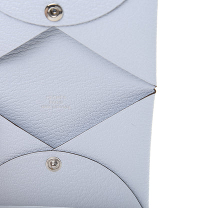 Hermes Chevre Mysore Calvi Card Case Bleu Brume 6 of 8