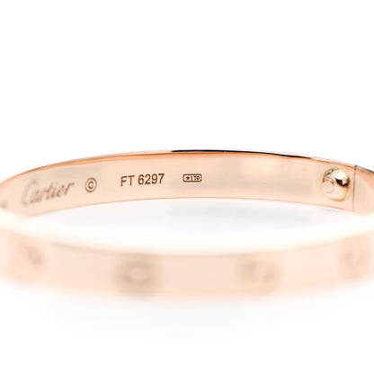 Cartier 18K Pink Gold LOVE Bracelet 16 5 of 8