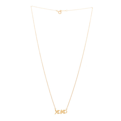 Tiffany 18K Rose Gold Paloma Picasso Small Love and Kisses Pendant Necklace 2 of 5