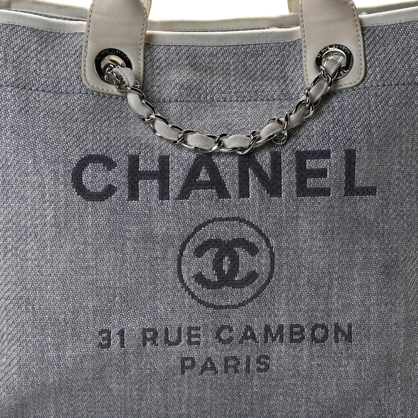 Canvas Medium Deauville Tote Light Blue