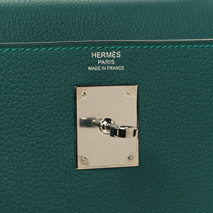 Hermes Togo Evercolor Box Kelly Retourne 28 Malachite Bleu Zanzibar Black 6 of 12
