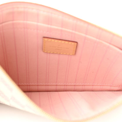 Louis Vuitton Damier Azur Neverfull MM GM Pochette Rose Ballerine 5 of 7