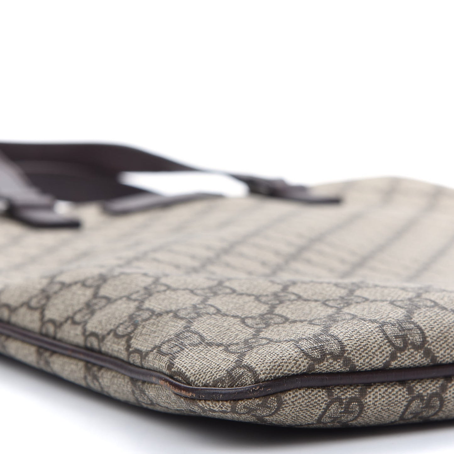 GG Plus Monogram Flat Vertical Tote Brown